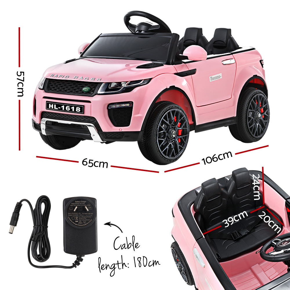 Rigo Kids Electric Ride On Car Range Rover-inspired Toy Cars Remote 12V Pink - Image 2