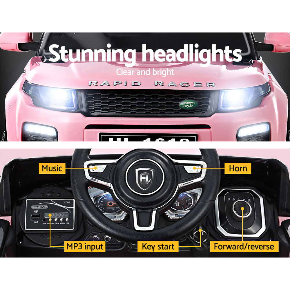Rigo Kids Electric Ride On Car Range Rover-inspired Toy Cars Remote 12V Pink - Image 4