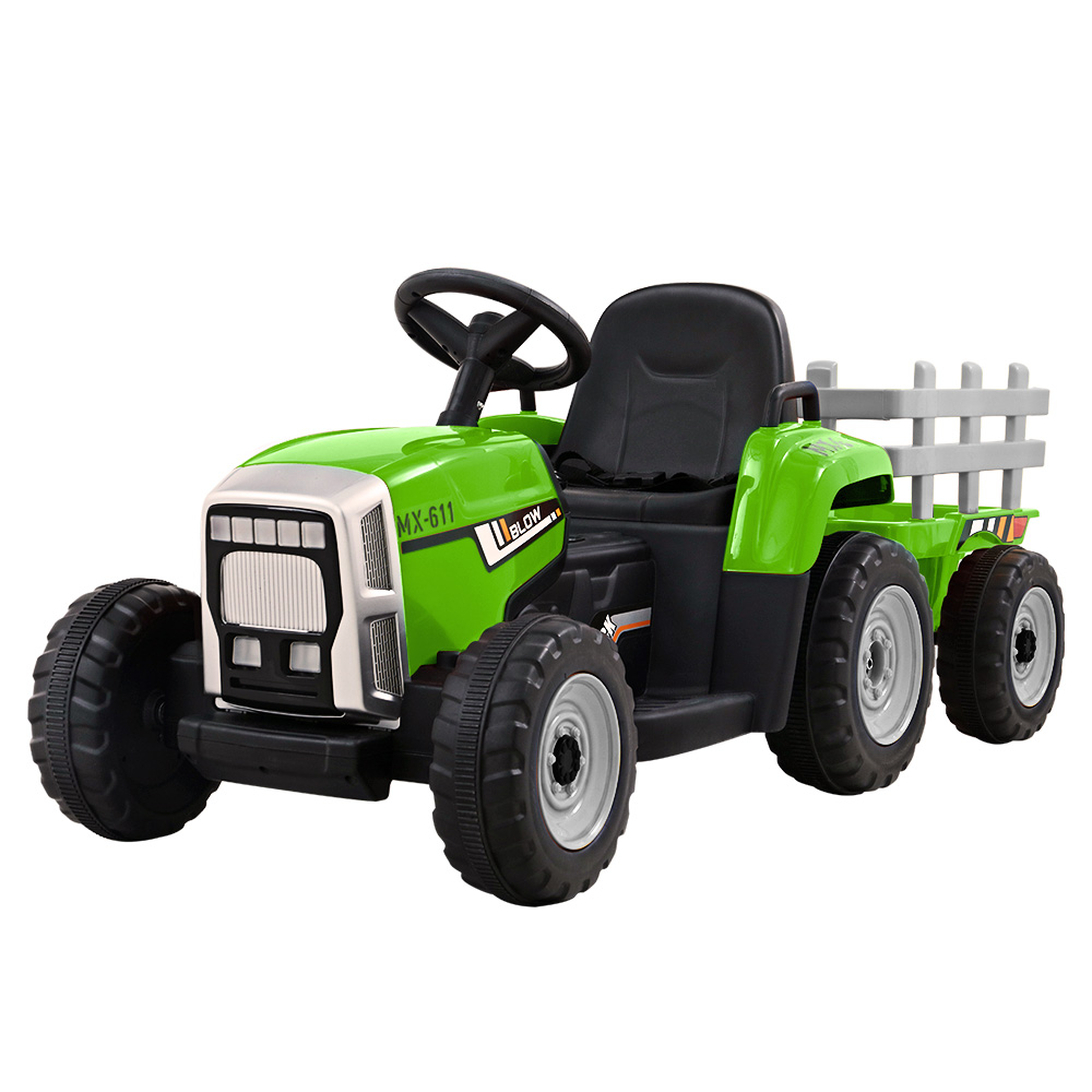 Electric Ride On Car Rigo Kids Ride On Cars Tractor Toy 12V Green - Image 7