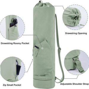 Green Yoga Mat Bag Yoga Accessories Pilates Bag Fitness Bag Yoga Essentials Durable
