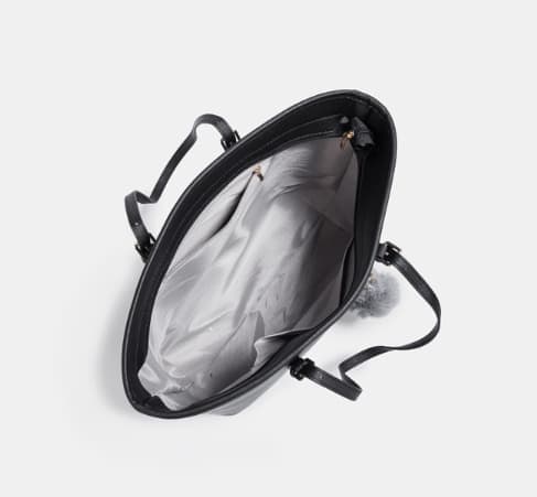 Women's Large Capacity PU Leather Tote Bag, Elegant Shoulder Bag for Work Shopping Party, Black - Image 11