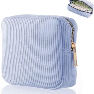 Toiletry Bag - Sanitary Pad Makeup Bag - Sanitary Pad Pouches - Menstrual Bags - Menstrual Pouches - Waterproof Zipper - Tampon Pouches - Napkin Pouches - Cosmetic Bag - Storage Bag - Makeup Bag - For Sanitary Pads, Tampons, Menstrual Cup - Blue