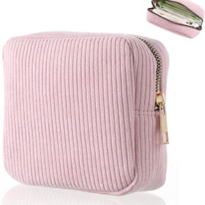 Toiletry Bag - Sanitary Pad Makeup Bag - Sanitary Pad Pouches - Menstrual Bags - Menstrual Pouches - Waterproof Zipper - Tampon Pouches - Napkin Pouches - Cosmetic Bag - Storage Bag - Makeup Bag - For Sanitary Pads, Tampons, Menstrual Cup - Pink