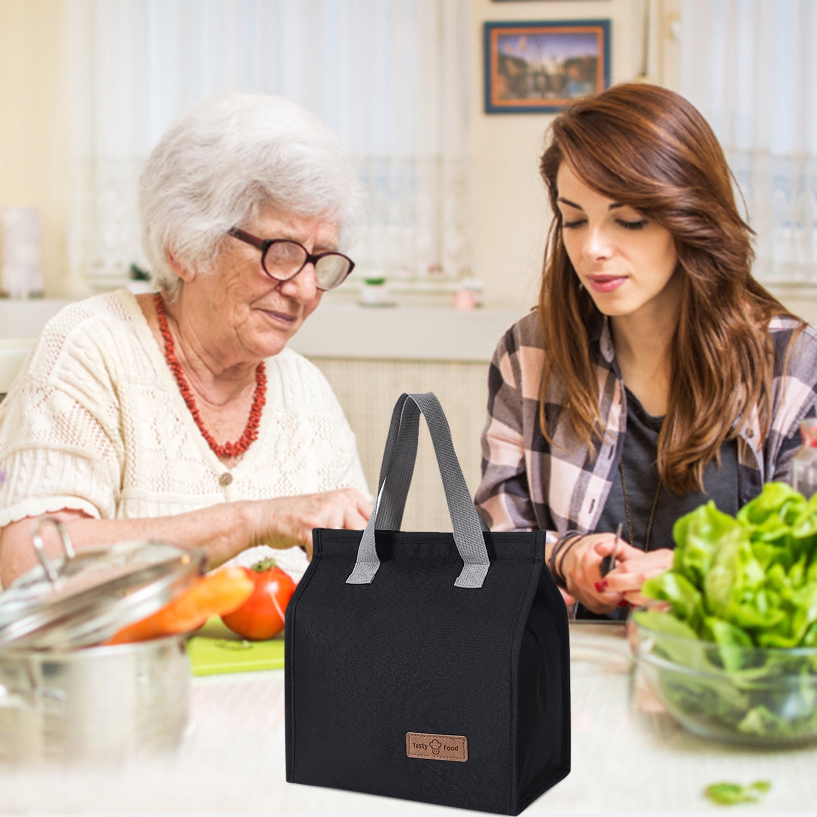 Lunch Bag ! Lunch Bag Insulated Thermal Food Storage Bag Portable Travel Working Bento Box, Bento Case Promotion Include 1Pc Lunch Bag E - Image 2