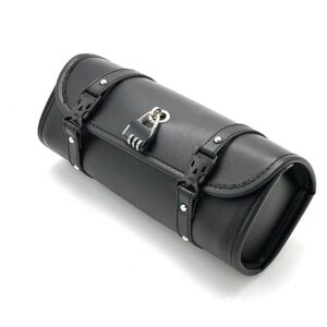 Universal Motorcycle Fork Handlebar Tool Bag Cycling Bag Waterproof Black, Handlebar Bag Storage Tool Bag-29.5cm