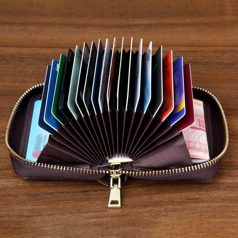 Blue Anti-Magnetic Card Wallet, Creative Multi-Slot Large Capacity Card Holder for Bank Cards, ID, Driver Licence & Business Cards - Image 5