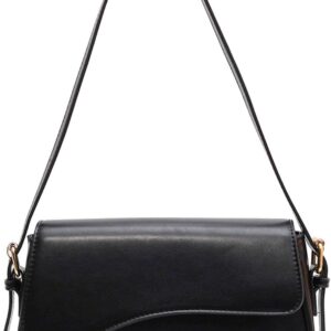 Women's Crescent Shoulder Bags Retro Y2k 90s Hobo Handbags Top Handle Faux Leather Underarm Bag Fashion Clutch Purses