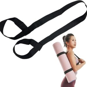 Yoga Mat Strap for Carrying - Cotton Yoga Mat Carry Strap Sling- Adjustable Loops for all Mat Sizes(Yoga Mat not included)