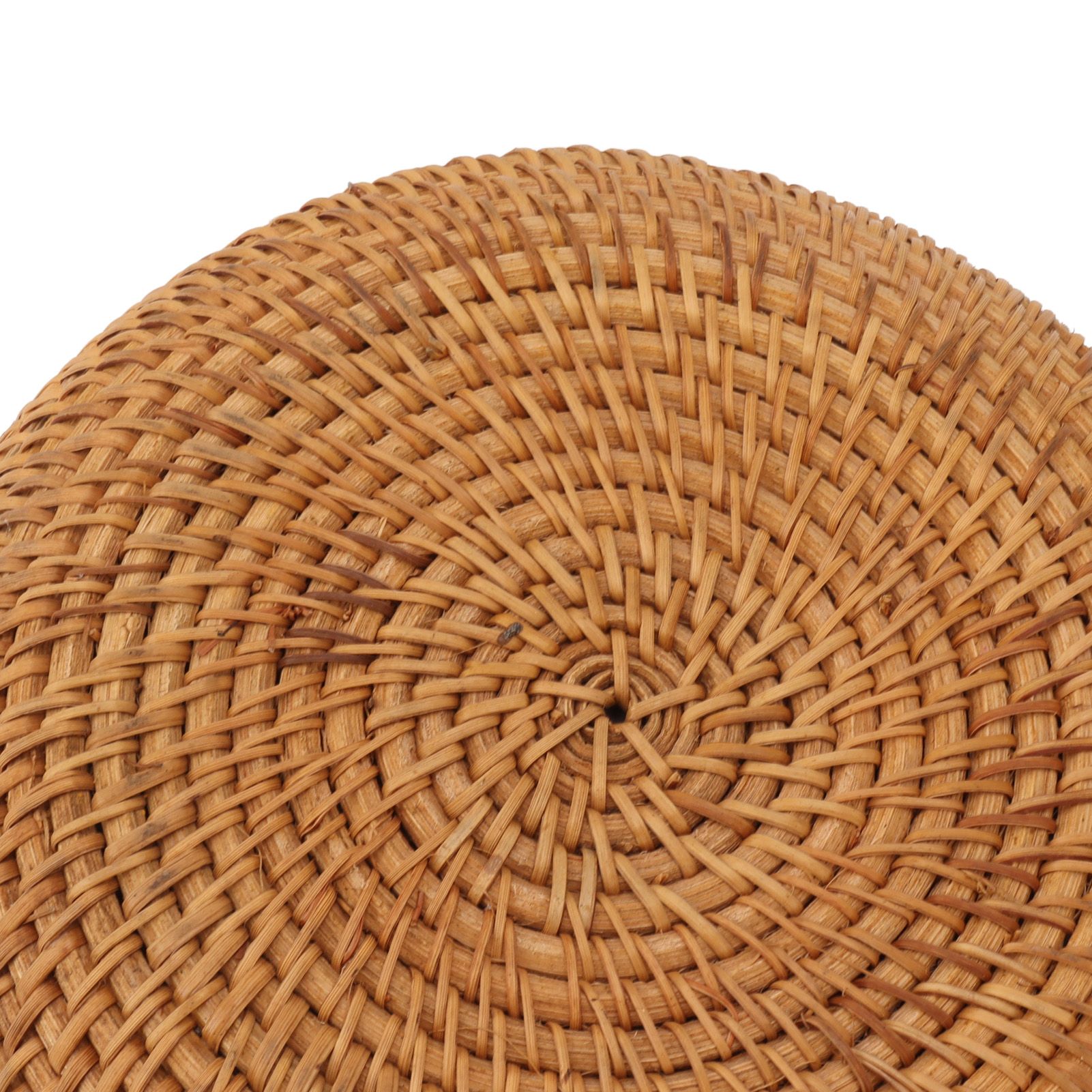 Handwoven Round Rattan Bag Tropical Beach Style Woven Shoulder Rattan Bag with Leather Strap 20cm Diameter Natural Color Oval with Lining - Image 14