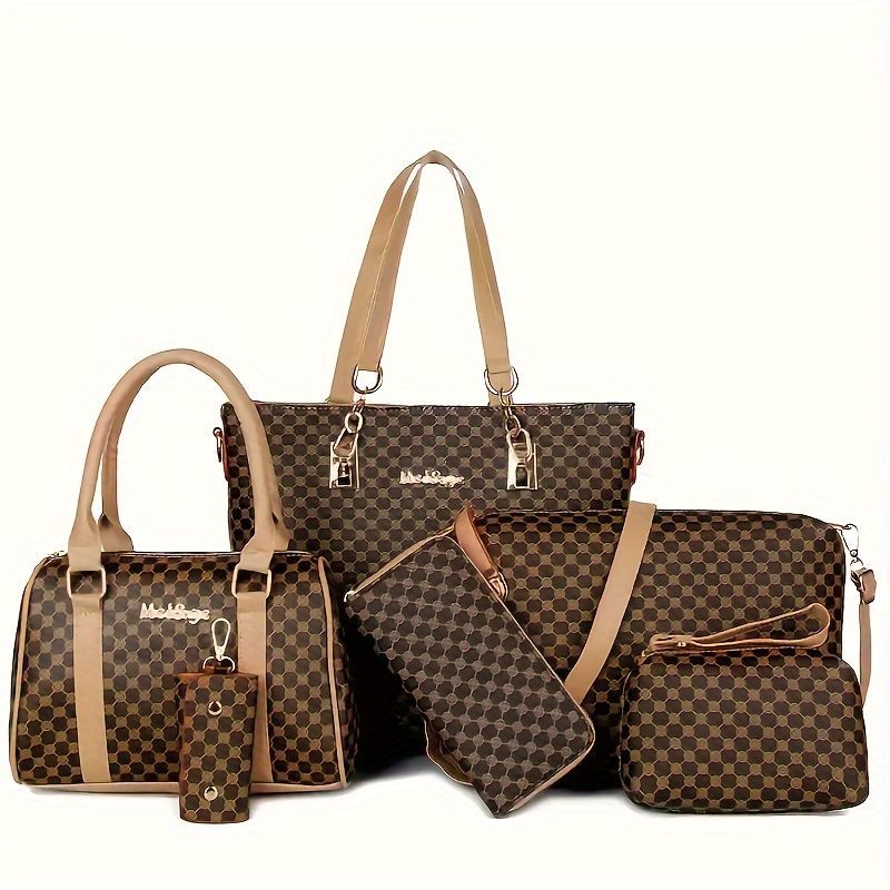 Women'S Handbag Set Large Capacity Tote Bag Shoulder Bag For Women Crossbody - Black - Size 35-13-28