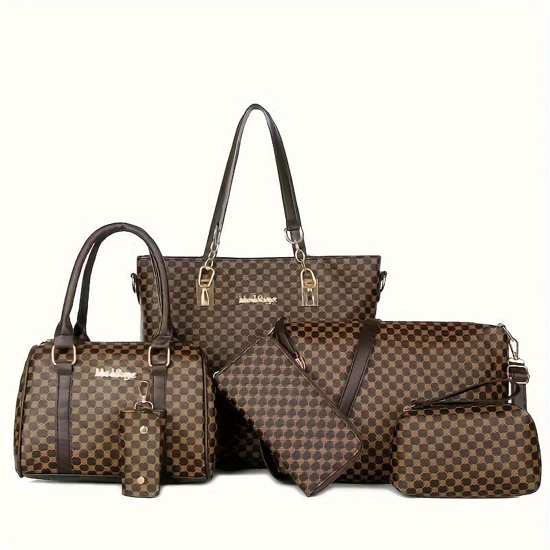 Women'S Handbag Set Large Capacity Tote Bag Shoulder Bag For Women Crossbody - Black - Size 35-13-28 - Image 2