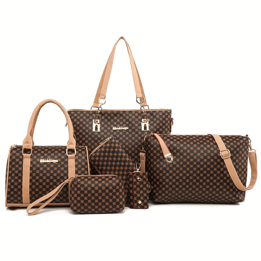 Women'S Handbag Set Large Capacity Tote Bag Shoulder Bag For Women Crossbody - Black - Size 35-13-28 - Image 7