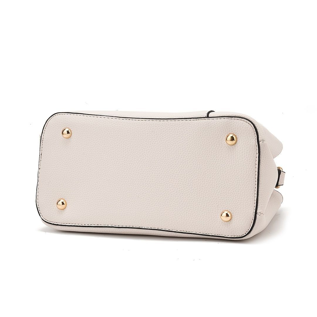 White Tote Bag Women'S Handbag Leaf Charm Bag Stylish Women'S Bag Designer Tote - Coffee color - Size 26-13-18 - Image 9
