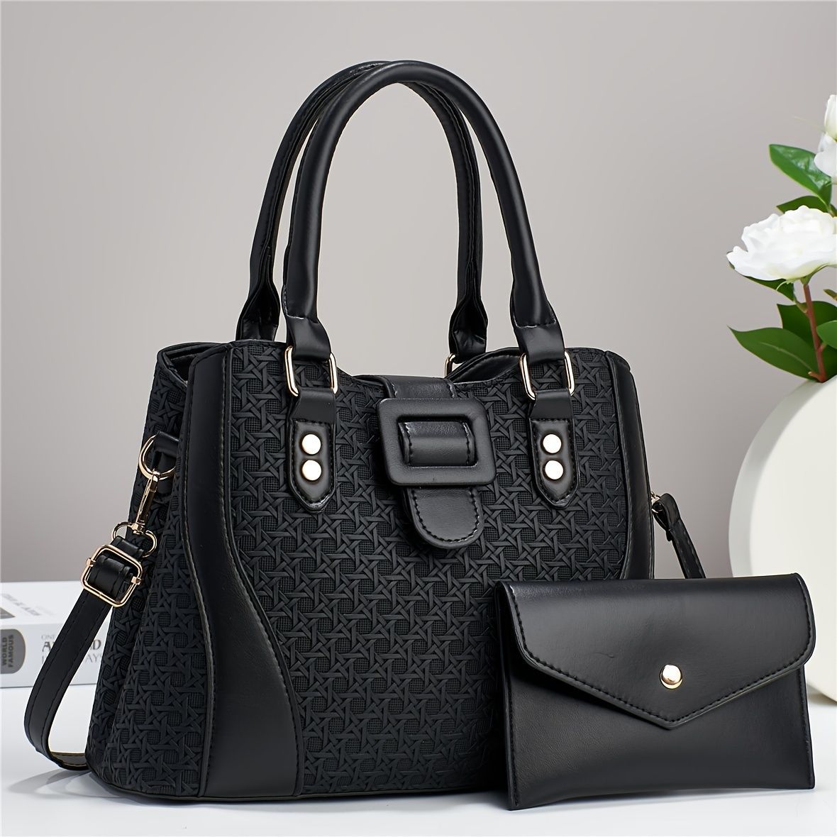 Ladies Handbag Small Purse Fashion Handbag Trendy Bag Australian Women Durable - Black - Size 30-13-23 - Image 6