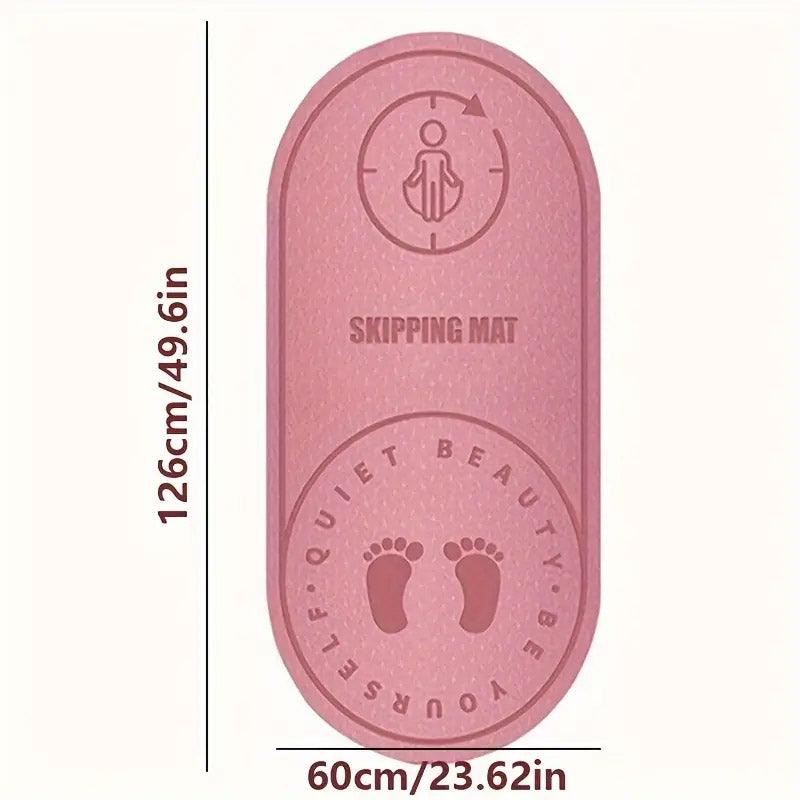 Jump Rope Mat Soundproof Shock Absorbing Mat for Indoor Fitness Yoga Floor Use - Pink - Image 3