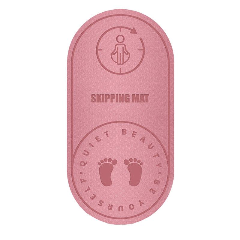 Jump Rope Mat Soundproof Shock Absorbing Mat for Indoor Fitness Yoga Floor Use - Pink - Image 7