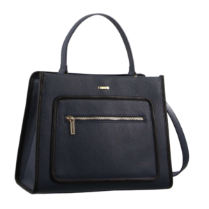 Morrissey Ladies Italian Structured Leather Tote Bag Handbag Womens - Navy