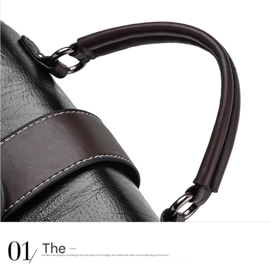 Pink Elegant Women's PU Leather Top Handle Satchel - Versatile Crossbody Bag with Classic Clasp & Braided Detail - Image 6