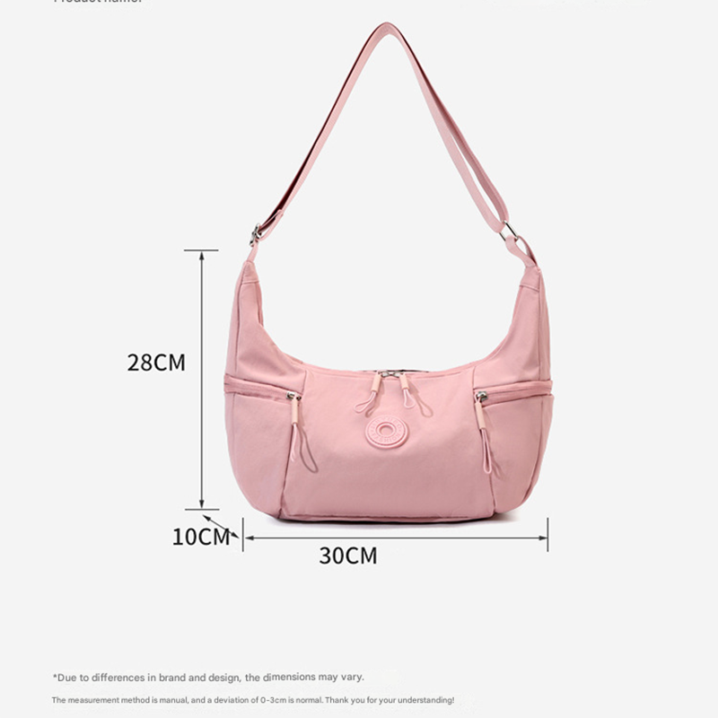Purple Stylish & Lightweight Nylon Crossbody Bag for Women - Large Capacity Shoulder Hobo Bag with Water-Resistant Finish, Perfect for Travel & Daily Use - Image 6