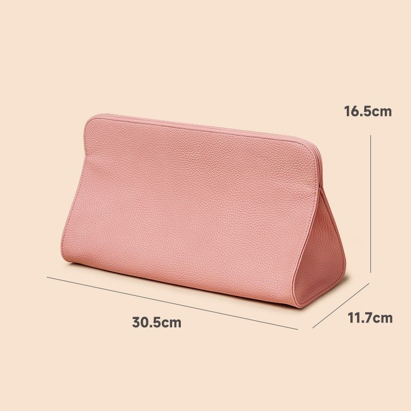 Pink Hair Dryer Storage Bag - Faux Leather Travel Organizer with Magnetic Closure, Waterproof Heat Resistant Pouch for Straighteners Curling Irons and Styling Tools - Image 5