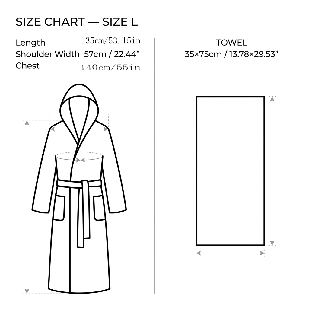 Women's Coral Fleece Hooded Bathrobe (L size) Set with 2 Pineapple Grid Towels - Ultra Soft Absorbent Loungewear for Home Spa and Post Shower Comfort - Image 7