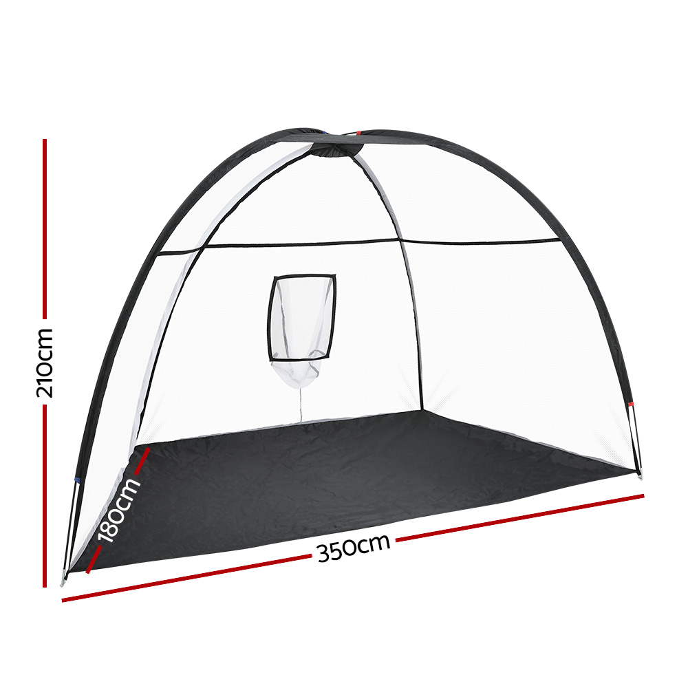 Everfit 3.5m Golf Practice Net Portable Training Aid Driving Target Tent Black - Image 2