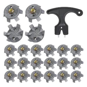Golf Spikes Set Includes 30 Pcs Golf Studs Replacement Golf Studs Spanner Metal Thread Screw 6mm Dia Golf Spike too-xindaren
