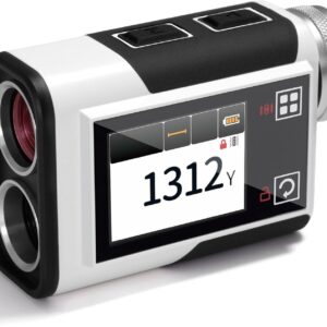 Golf Rangefinder with Slope, CIGMAN 1312 Yards Range Finder Golf, 2.4-inch External Color Touchscreen, Flag Lock Vibration, 6X Magnification, Rechargeable Range Finder, Ideal Golf Accessories
