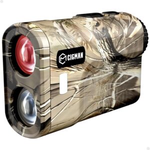 Ultra Long Range & Fast Accuracy: CIGMAN upgraded range finder measures from 5 to 3280 yards with an accuracy of ±1 yard, giving you reliable data in under 1 second. The multi-coated lens and 6x magnification deliver a bright, crisp view, even in dense wo