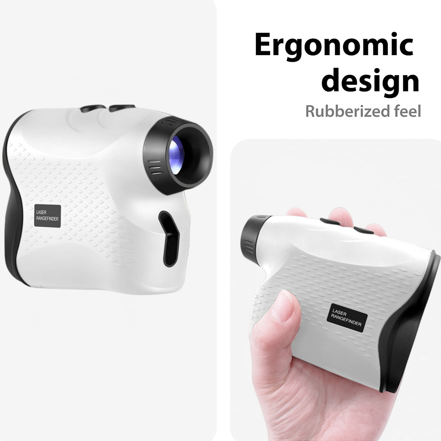 Long Range Laser Rangefinder - 5-500 Yards, Pinpoint Accuracy, Ergonomic Design(White) - Image 2